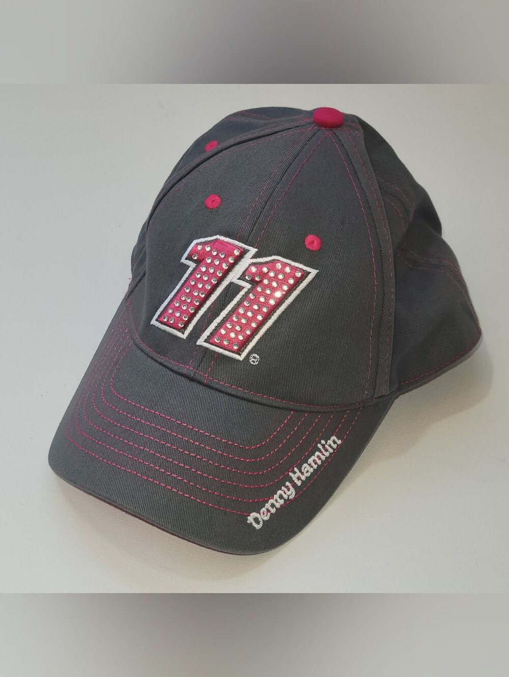 Denny Hamlin #11 NASCAR Chase Authentics Rhinestone Bling Y2K Womens Hat